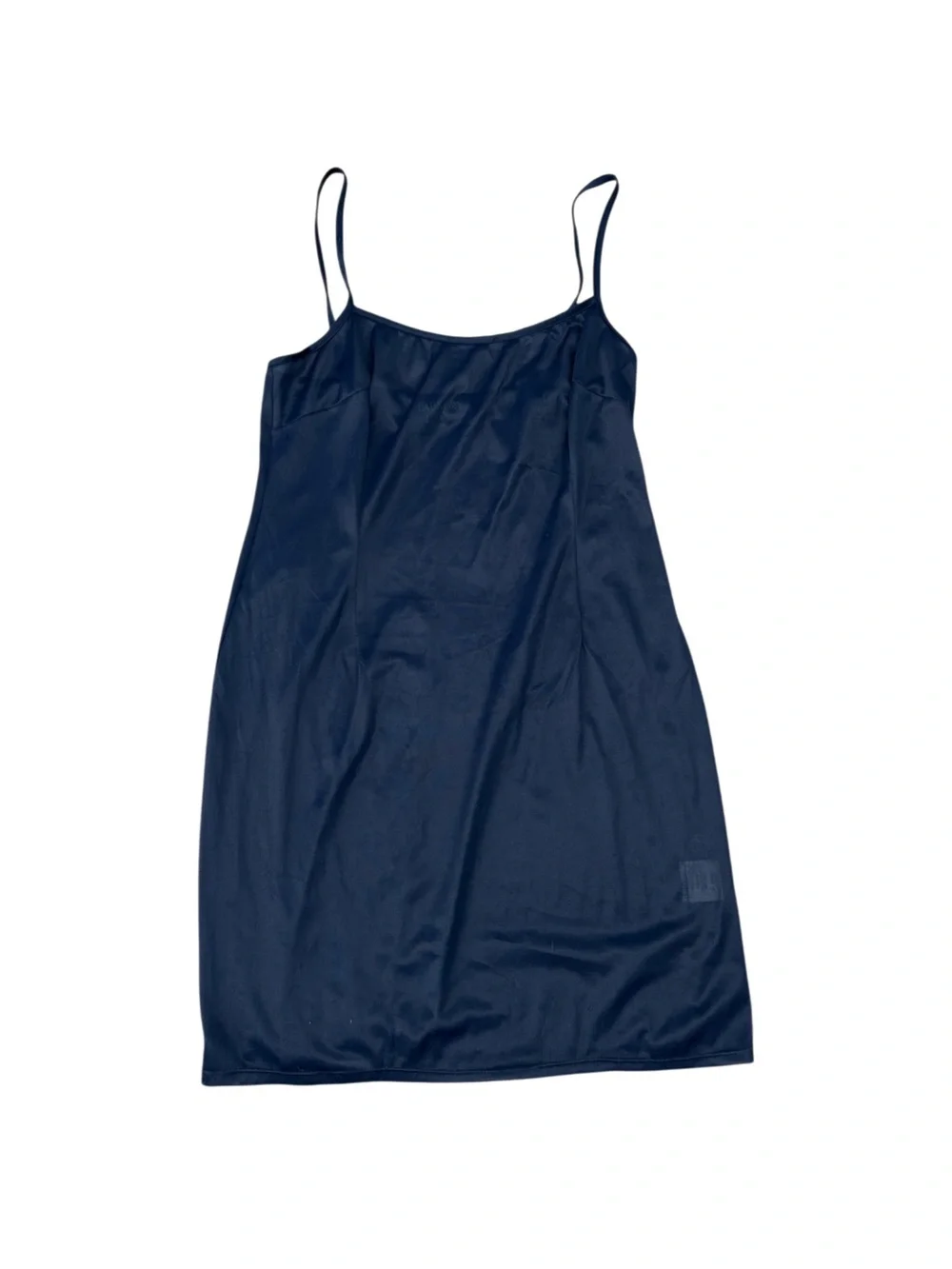 Laundry By Shelli Segal 90s Navy Slip Dress Nylon Mesh Vintage